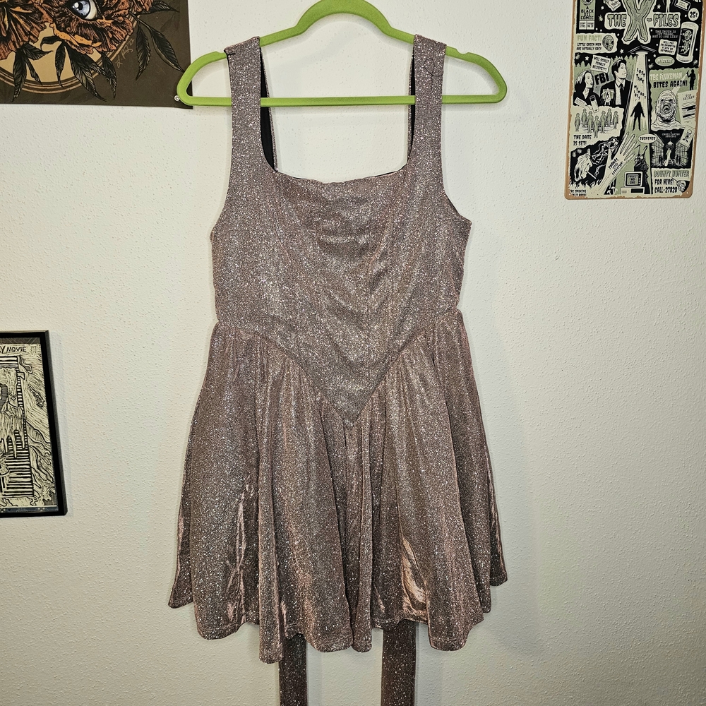 Shimmering Lavender Mini Dress